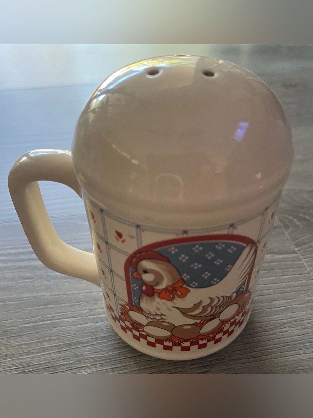 Vintage Hen on Nest Ceramic Range Shaker - Japan - Single Replacement Farmhouse
